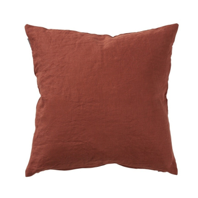 Linen cushion cover Linn rust red 50x50