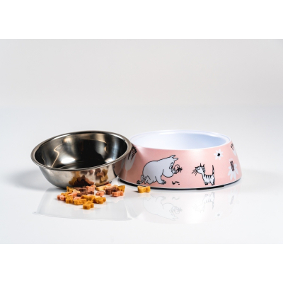 Moomin Pets food bowl S pink
