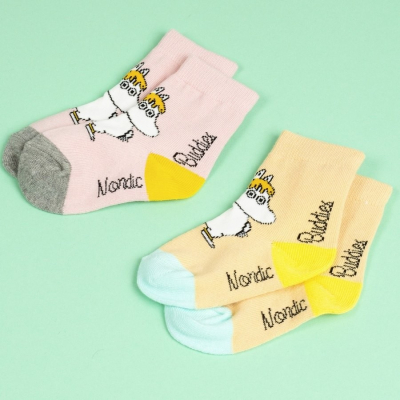 Dětské ponožky Moomin baby pink 2-pack