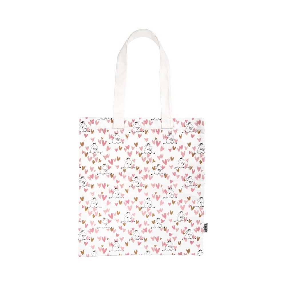 Bavlněná taška Moomin Love white 37x42