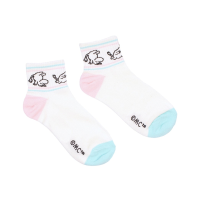 Kotníkové ponožky Retro Moomin 36-42 white pink blue