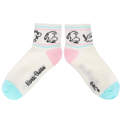 Ankle Retro Moomin Socks 36-42 white pink blue