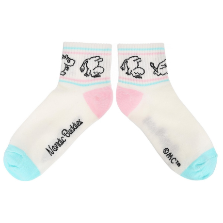 Kotníkové ponožky Retro Moomin 36-42 white pink blue