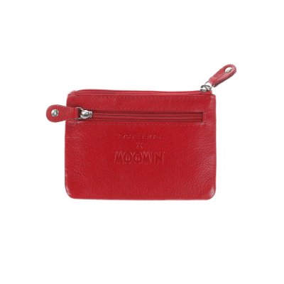 Kožená peněženka na mince Little My red 12x9