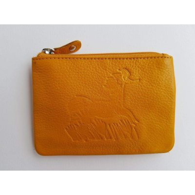 Kožená peněženka na mince Primadonna yellow 12x9