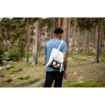 Plátěná taška Stinky Catch me white 37x41