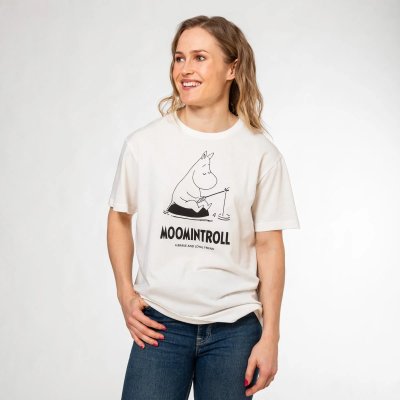 Bavlněné tričko Moomin Character Moomintroll bílé