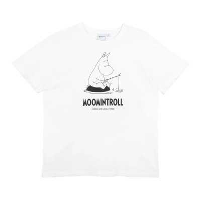 Bavlněné tričko Moomin Character Moomintroll bílé