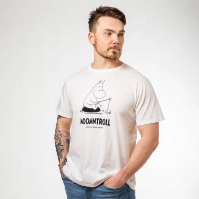 Bavlněné tričko Moomin Character Moomintroll bílé