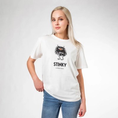 Bavlněné tričko Moomin Character Stinky bílé