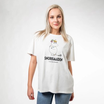 Bavlněné tričko Moomin Character Snorkmaiden bílé