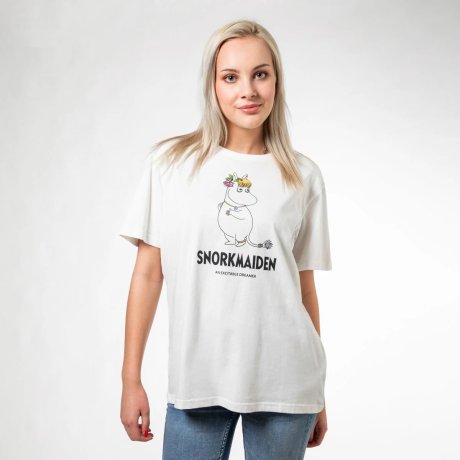 Bavlněné tričko Moomin Character Snorkmaiden bílé