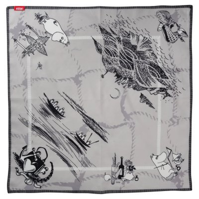 Šátek Bandana Moomin Sea Adventure grey 55x55