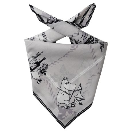 Šátek Bandana Moomin Sea Adventure grey 55x55