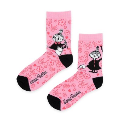 Ponožky Moomin Little My 36-42 pink flowers