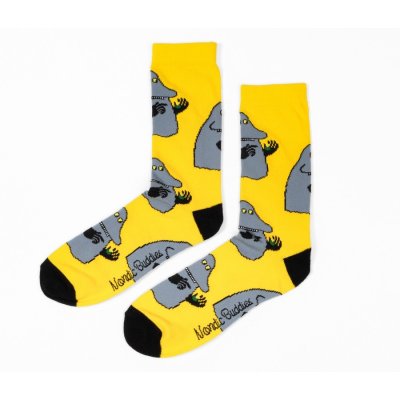 Ponožky Moomin Groke 40-45 yellow grey žluté