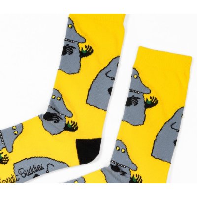 Ponožky Moomin Groke 40-45 yellow grey žluté