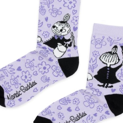 Ponožky Moomin Little My 36-42 blue flowers modré