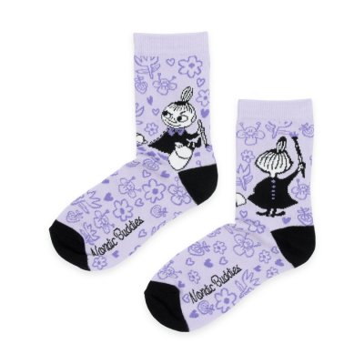 Ponožky Moomin Little My 36-42 blue flowers modré