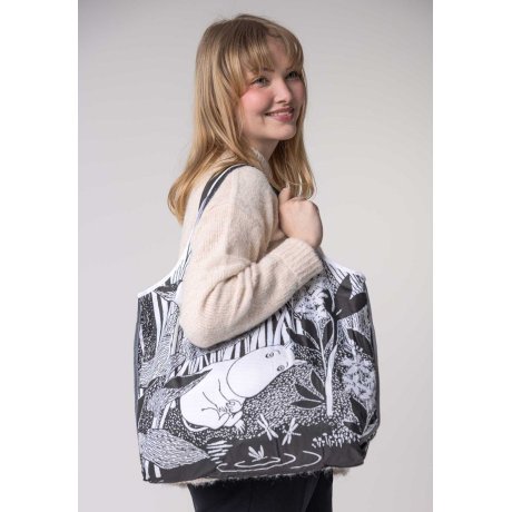 Nákupní taška Moomin Midsummer black 30L