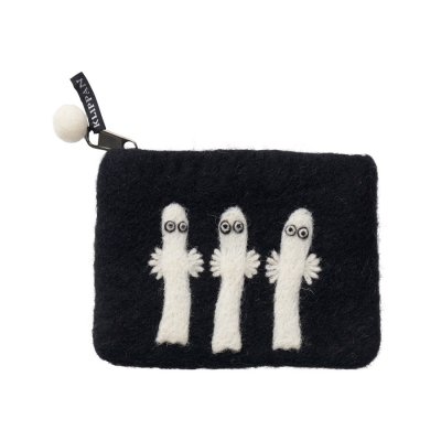 Plstěná peněženka Moomin Hattifnatty black 14x10