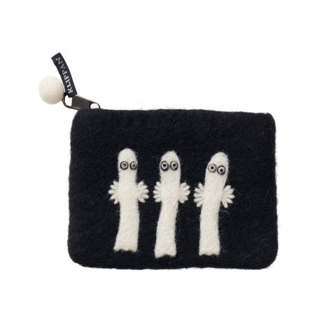 Plstěná peněženka Moomin Hattifnatty black 14x10