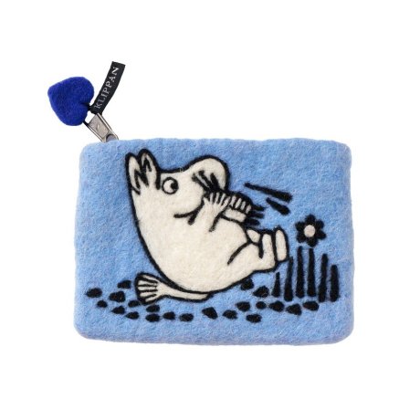 Plstěná peněženka Moomin tripping blue 14x10