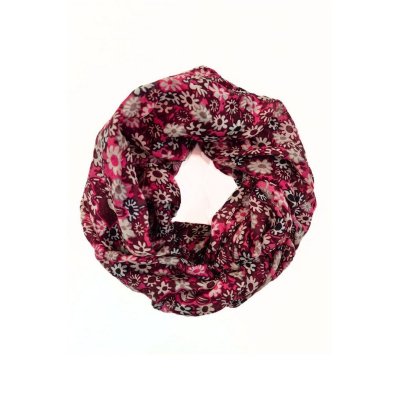 Hedvábný šátek loop-scarf Moomin Little My fuchsia