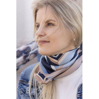 Hedvábný šátek La Agatha blue 53x53