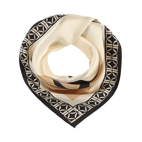 Hedvábný šátek La Adria beige 53x53