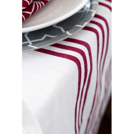 Table cloth Sigrid white grey