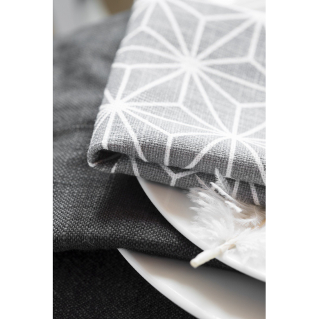 Cotton napkin Linjer grey
