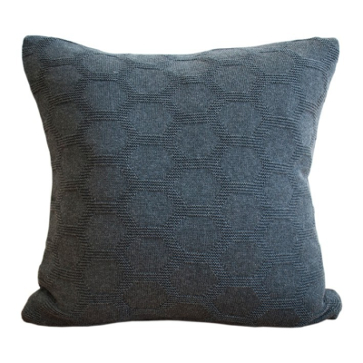 Knitted cushion Hedris dark grey