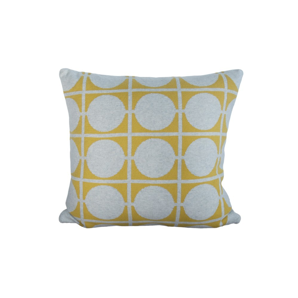Knitted cushion cover Don yellow