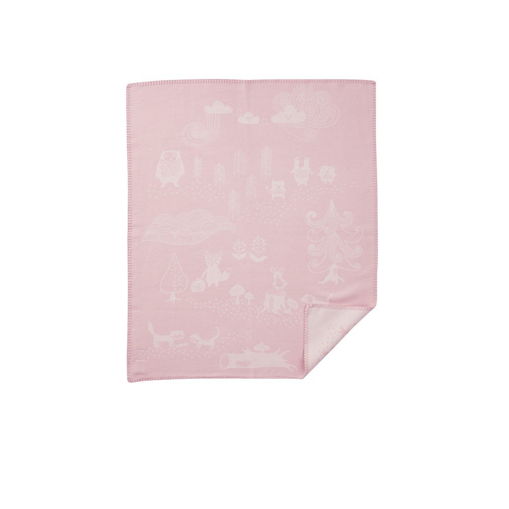 Bavlněná dětská deka Little Bear pink