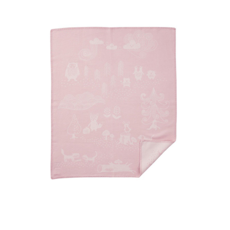Bavlněná dětská deka Little Bear pink
