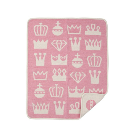Bavlněná dětská deka chenille Royal pink