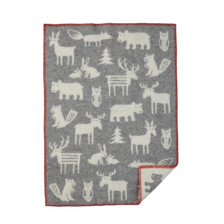 Wool Baby blanket Forest grey