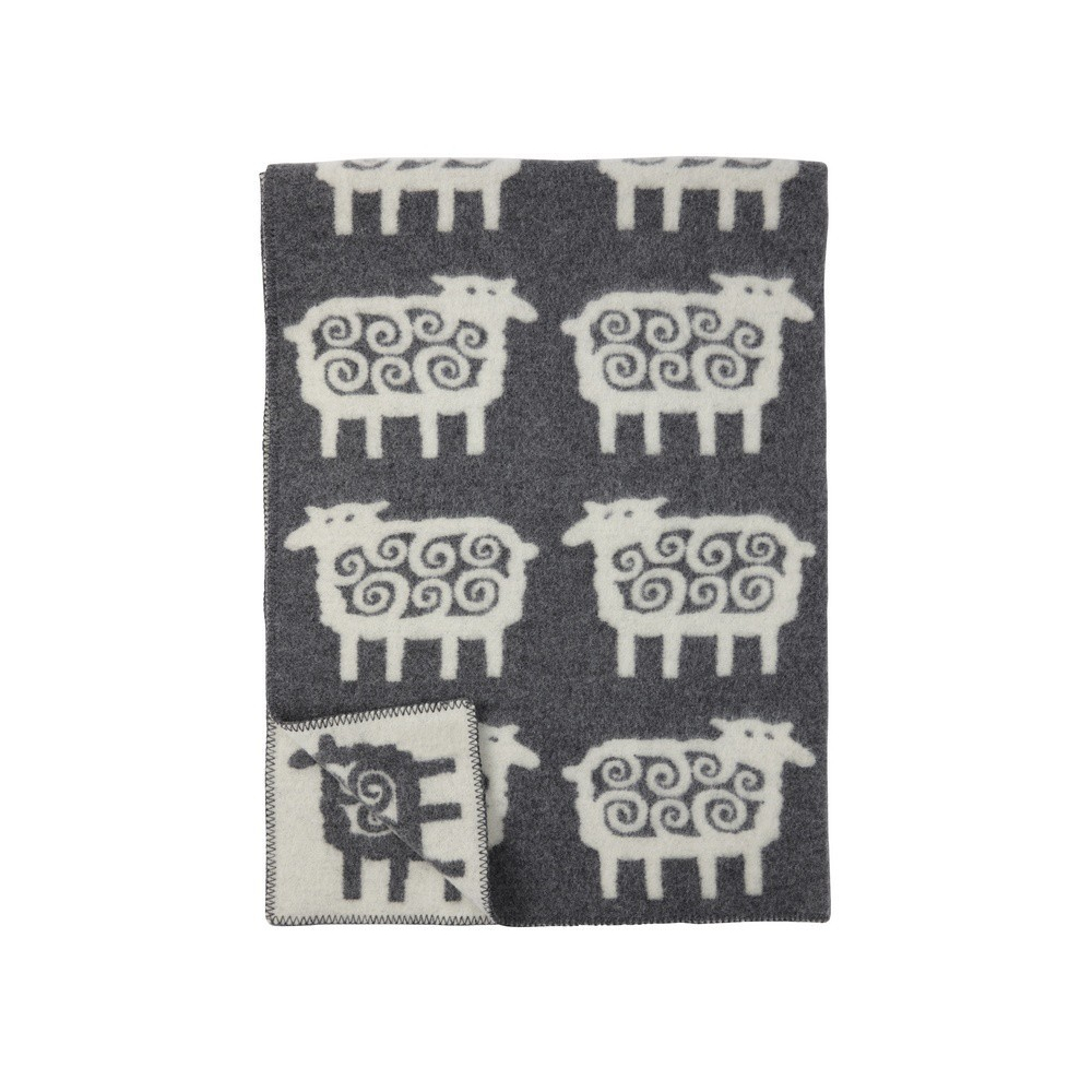 Wool blanket Sheep grey