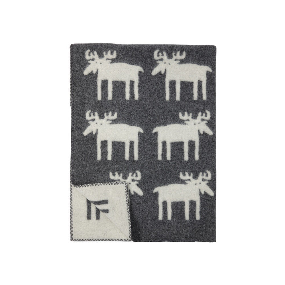 Wool blanket Moose grey