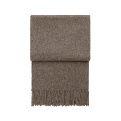 Wool throw Classic mocca