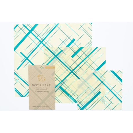 Potravinové ubrousky Bee's Wrap Assorted Teal 3-pack