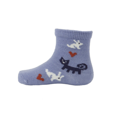Kojenecké merino ponožky Rabbit blue