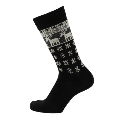 Merino socks Deer black