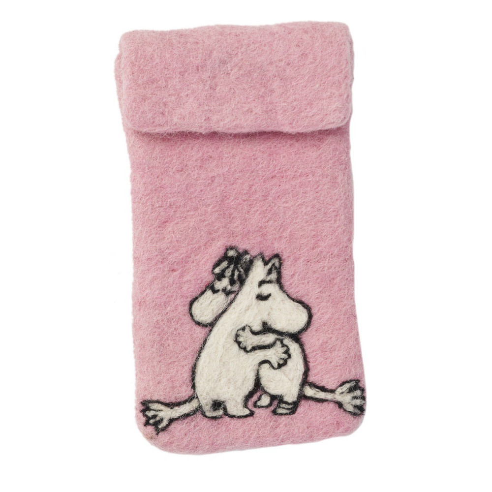 Pouzdro na mobil Moomin pink love
