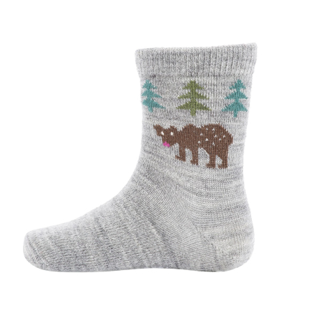 Dětské merino ponožky Bear grey