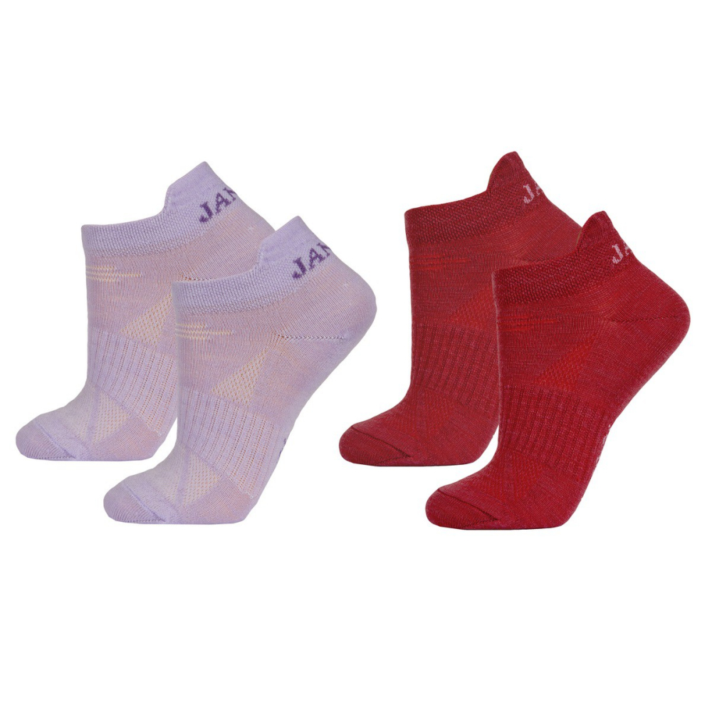 Janus dětské merino ponožky LW Pink Red 2-pack