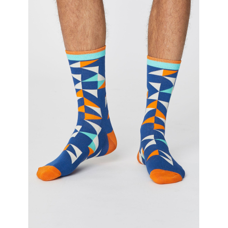Bambusové ponožky Triangle blue