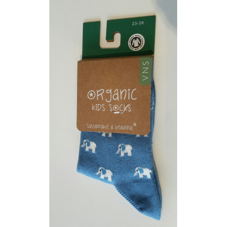 Kojenecké bavlněné ponožky VNS modrý slon