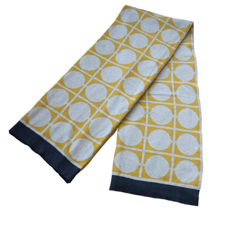 Pletená bavlněná deka Don yellow žlutá 130x170